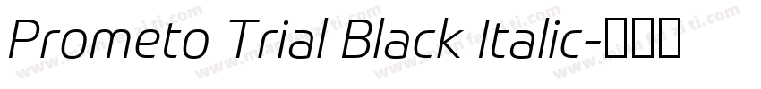 Prometo Trial Black Italic字体转换
